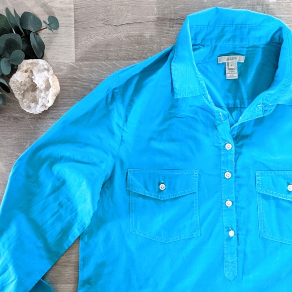 J. Crew Ink Dip Popover Button Down - Picture 2 of 5